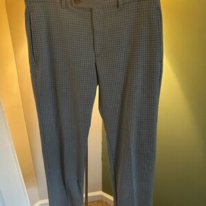 Ralph Lauren Blue-Gray Micro Check Dress Pants